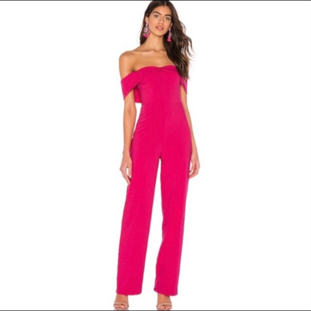 Lovers + Friends Danica Fuchsia Jumpsuit Small
